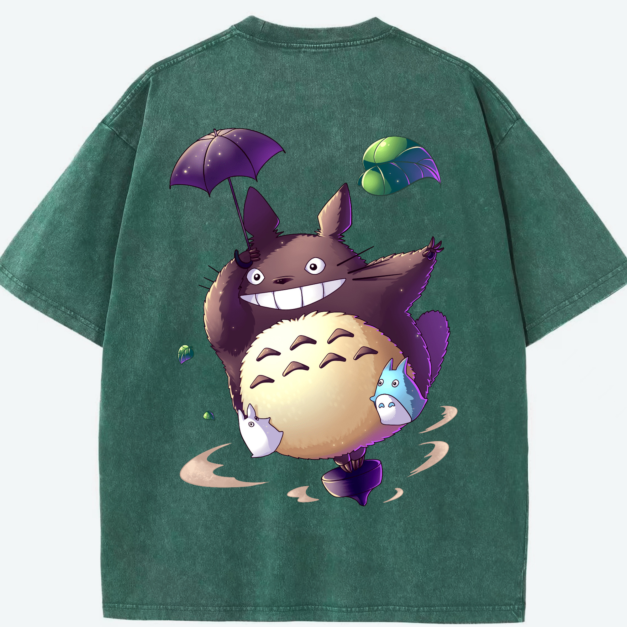 （画像用） となりのトトロ 草壁メイ 草壁サツキ My Neighbor Totoro Satsuki Kusakabe Mei Kusakabe 綿100% ヴィンテージ風 半袖Tシャツ（背面プリント）